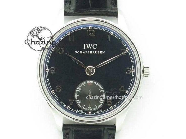 MIROTIME 0520 Elegant Portuguese IW371615 ZF 1:1 Best Edition SS Green Dial on Black Leather Strap A96355 V 7081